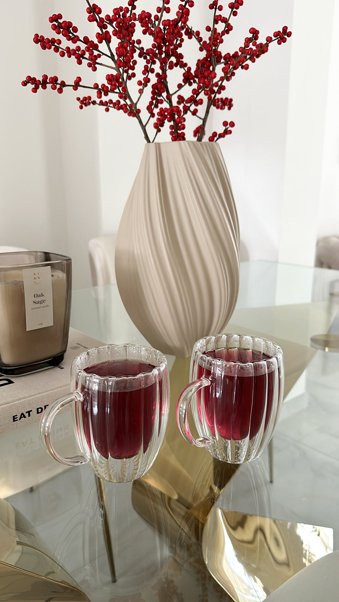 Helena Stripe Doppelwandgläser 2er Set