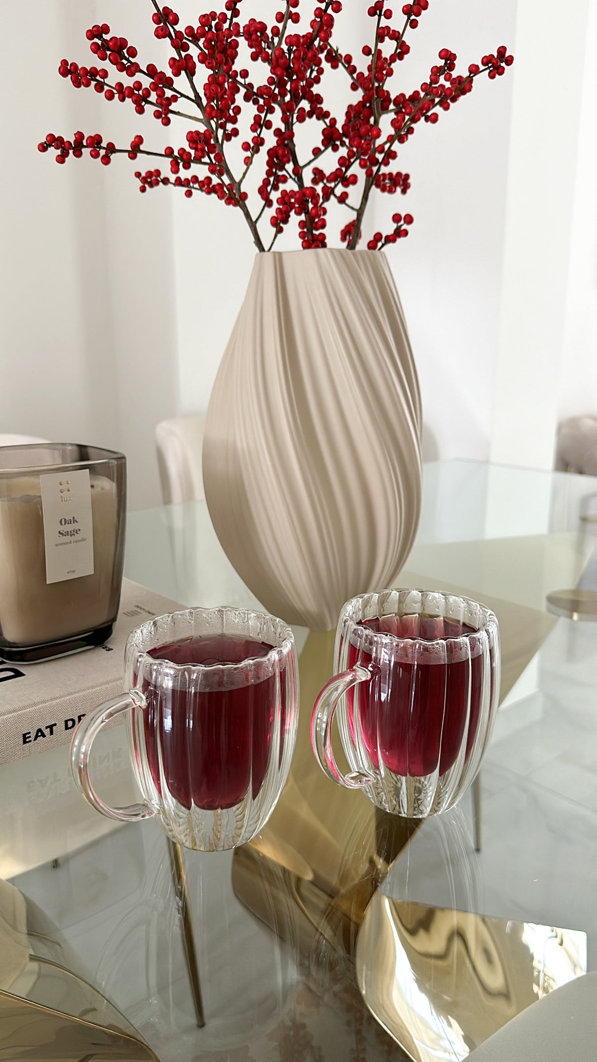 Helena Stripe Doppelwandgläser 2er Set