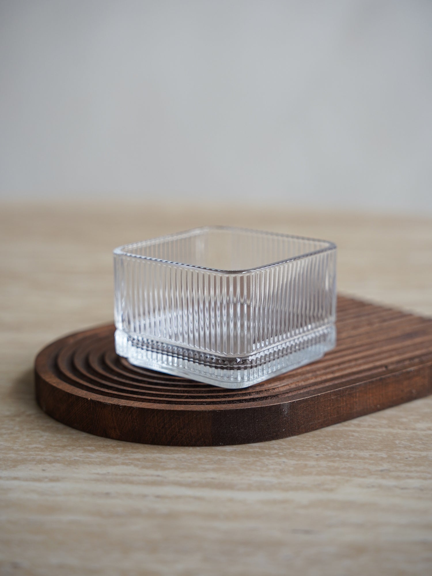 Rillen Glas Schale Kare 6er Set