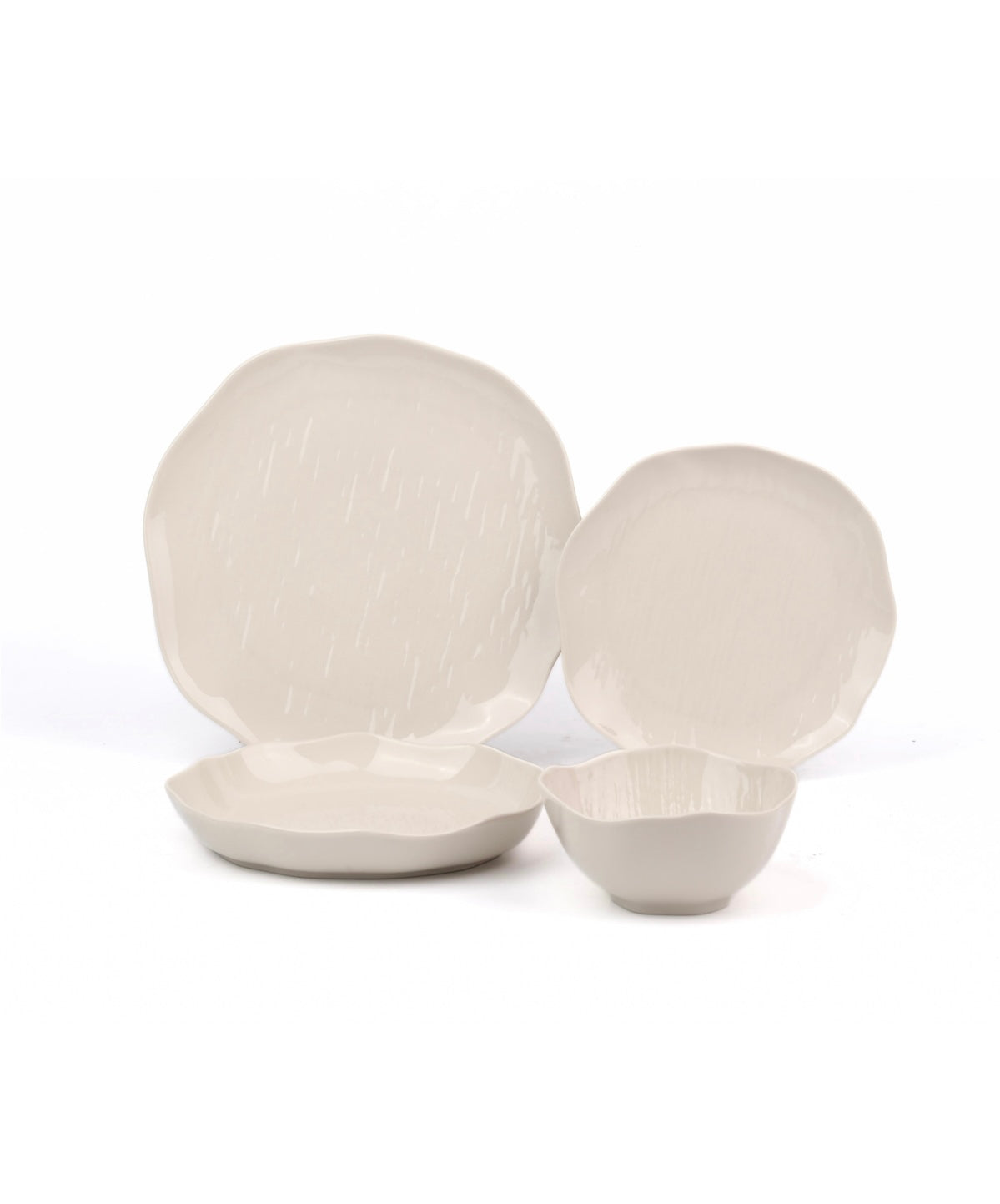 Cermico Beige Geschirr Set 24-teilig