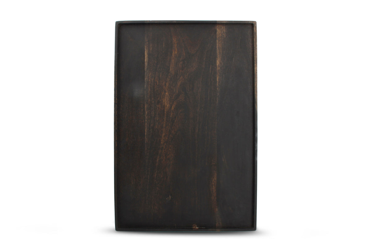 Planche de service rurale 40x15cm bois noir