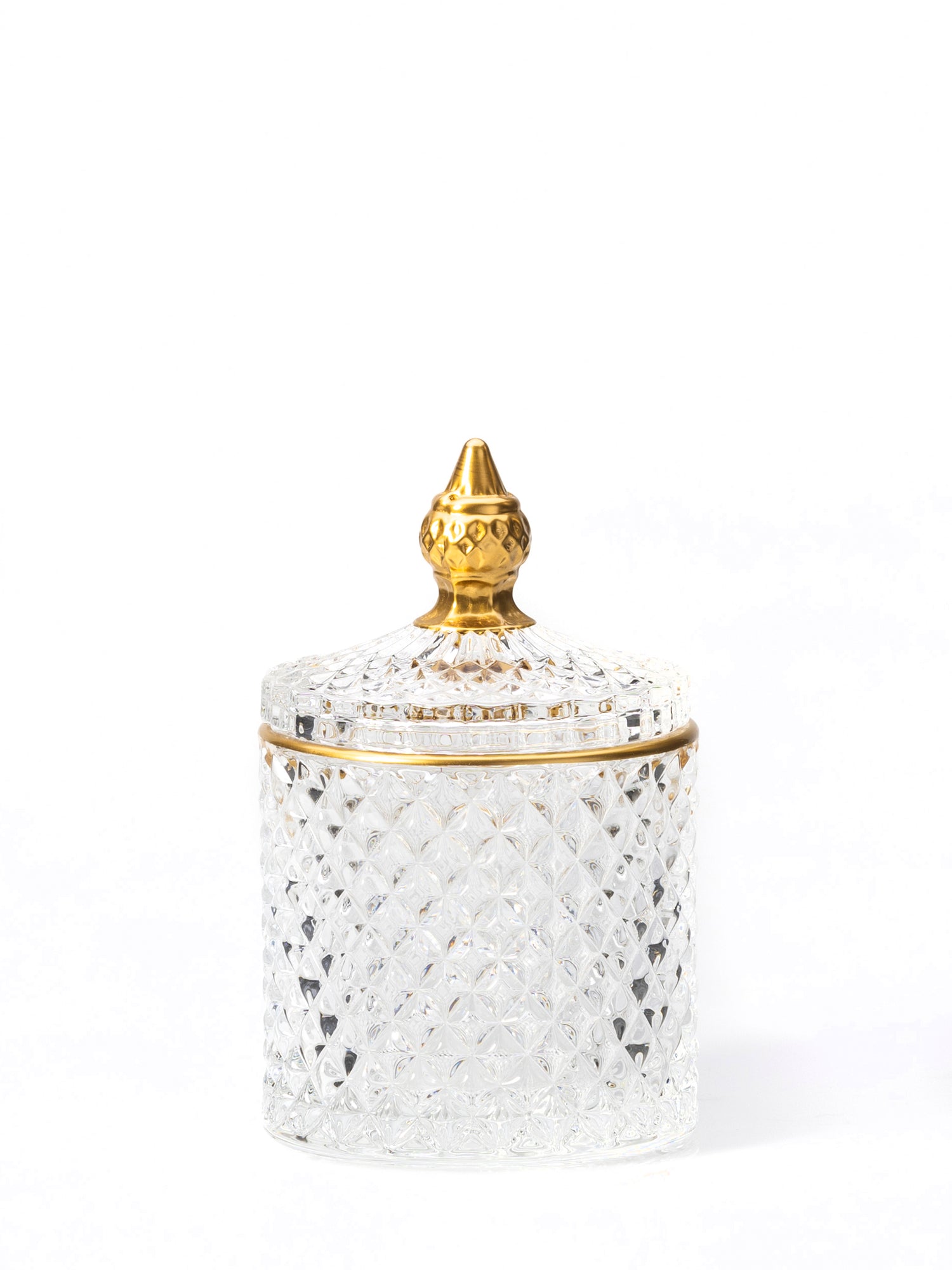 Deli Kristall Zuckerdose Gold