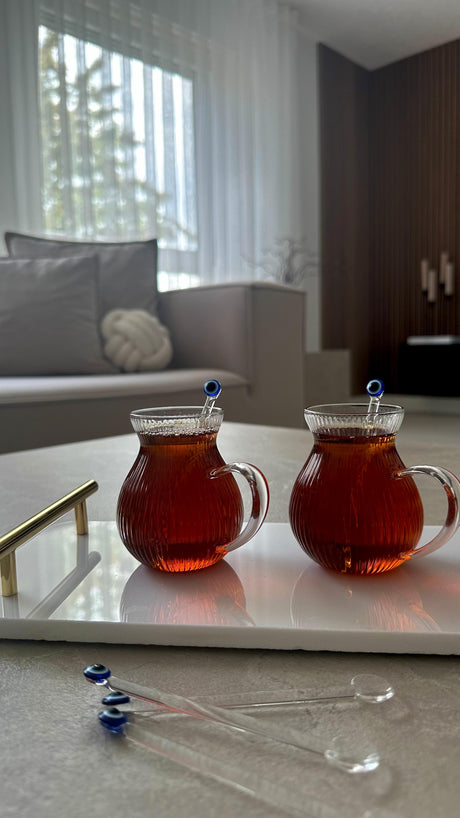 Riffle Tee Glas mit Henkel 6er Set