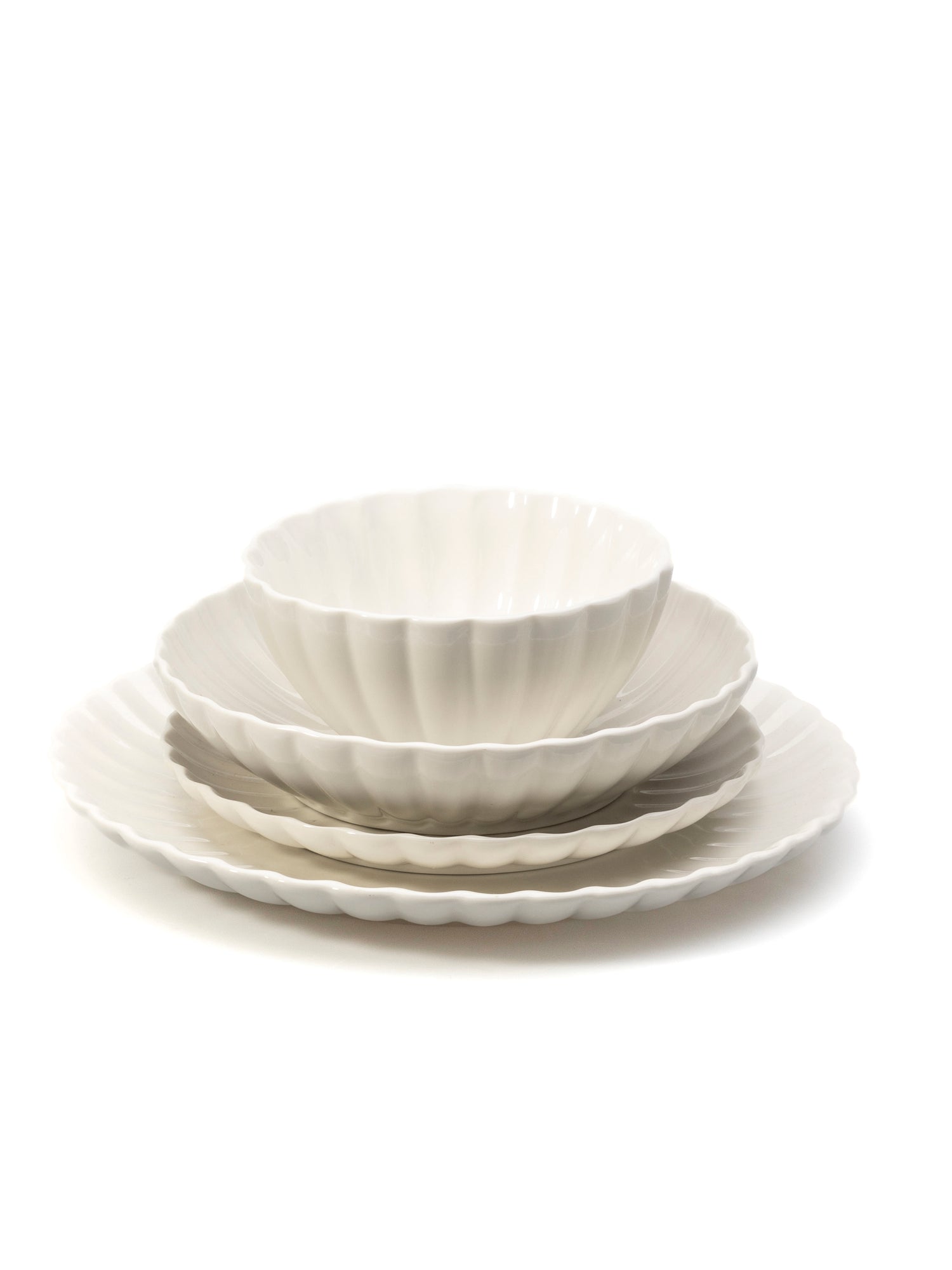 Lotus White Teller-Set 24-teilig