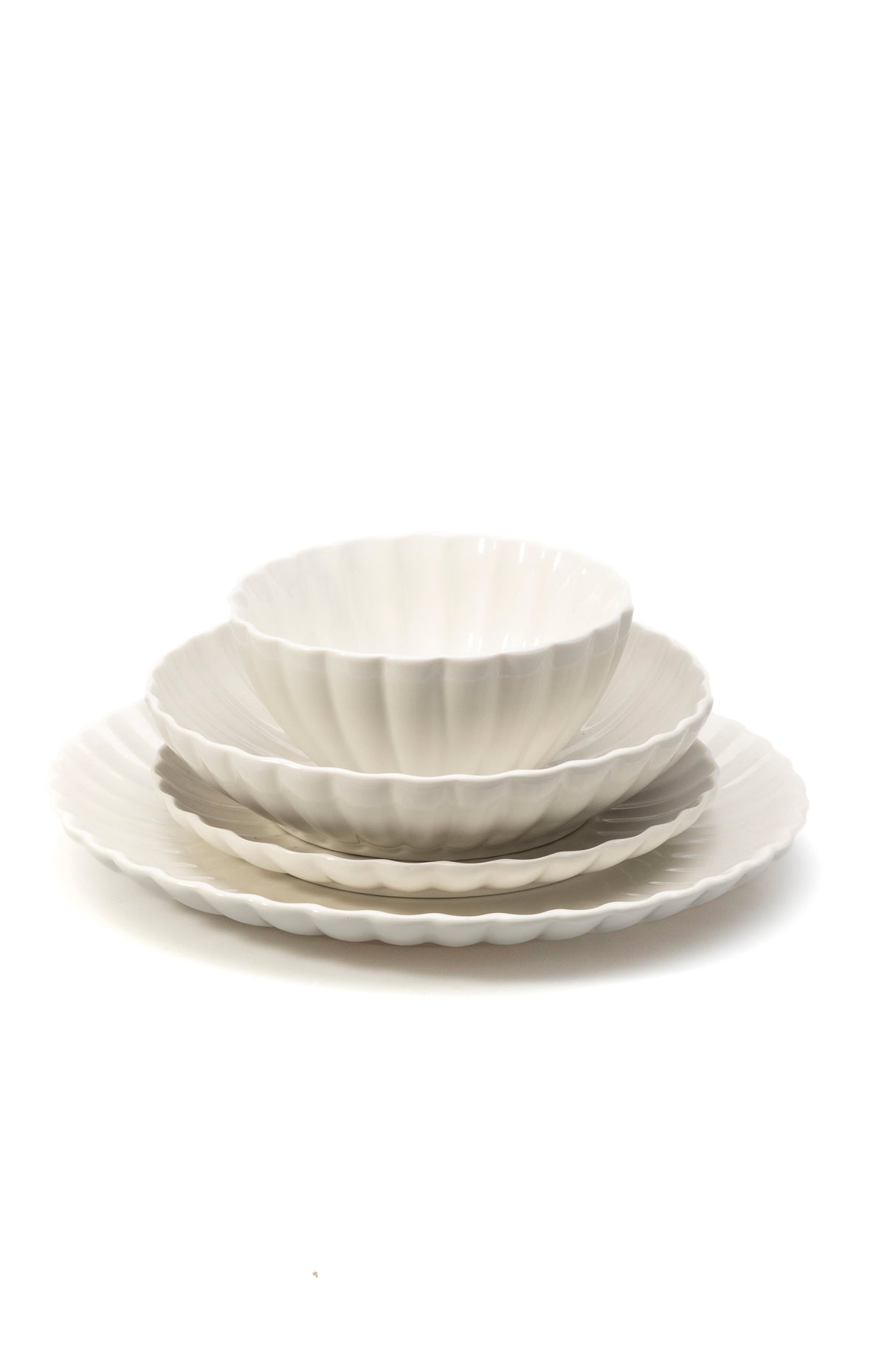 Lotus White Teller-Set 24-teilig