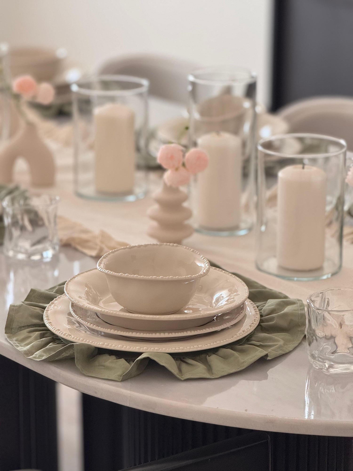 Pearl Teller-Set Beige 24-teilig
