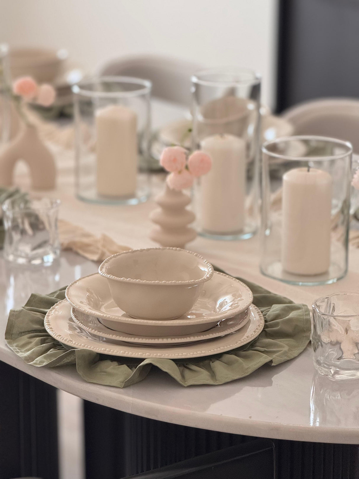 Pearl Teller-Set Beige 24-teilig