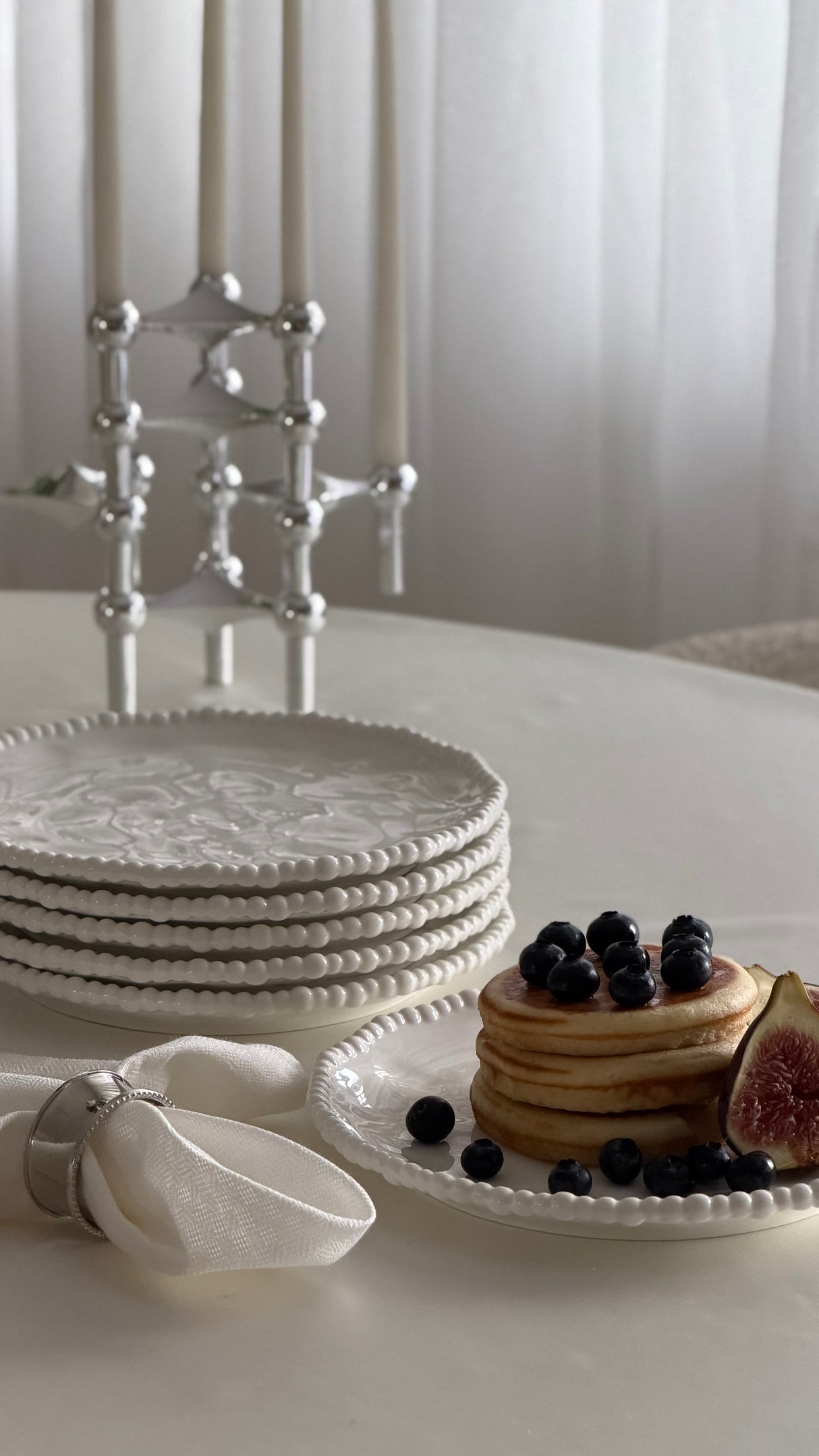 Pearly White Kuchenteller 6er Set