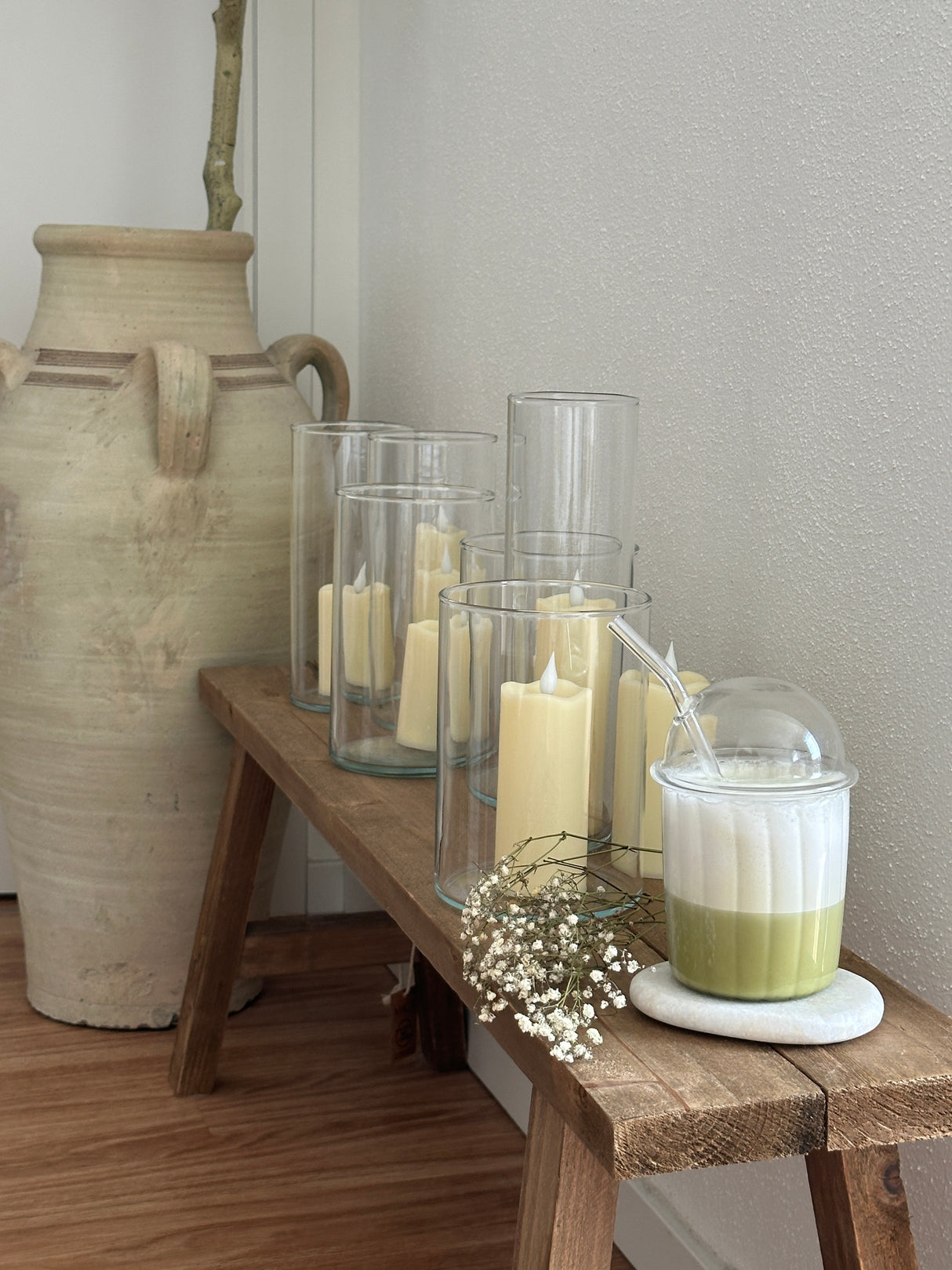 Vivien Glasbecher mit Strohhalm