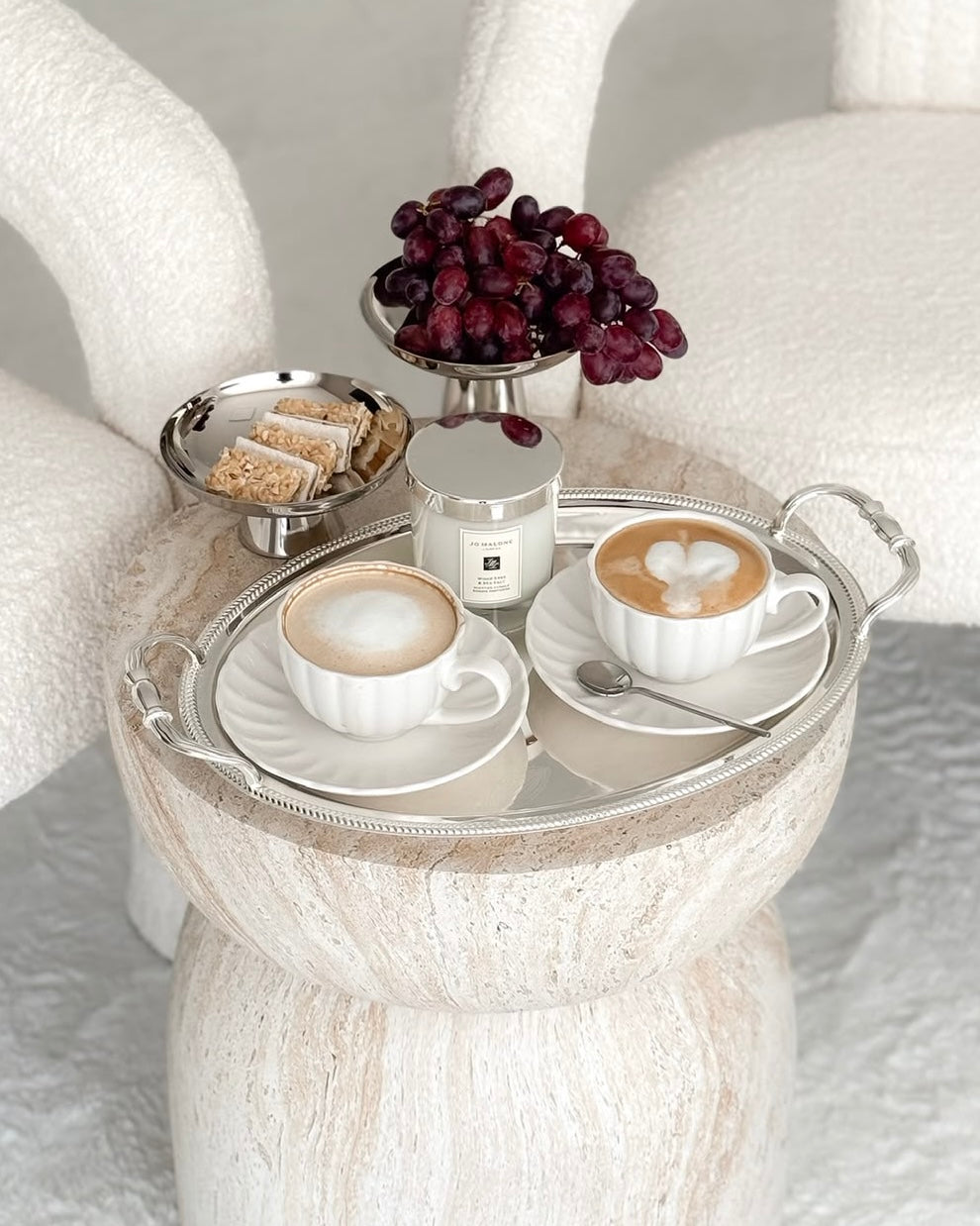Lotus White Kaffee-Set für 6 Personen