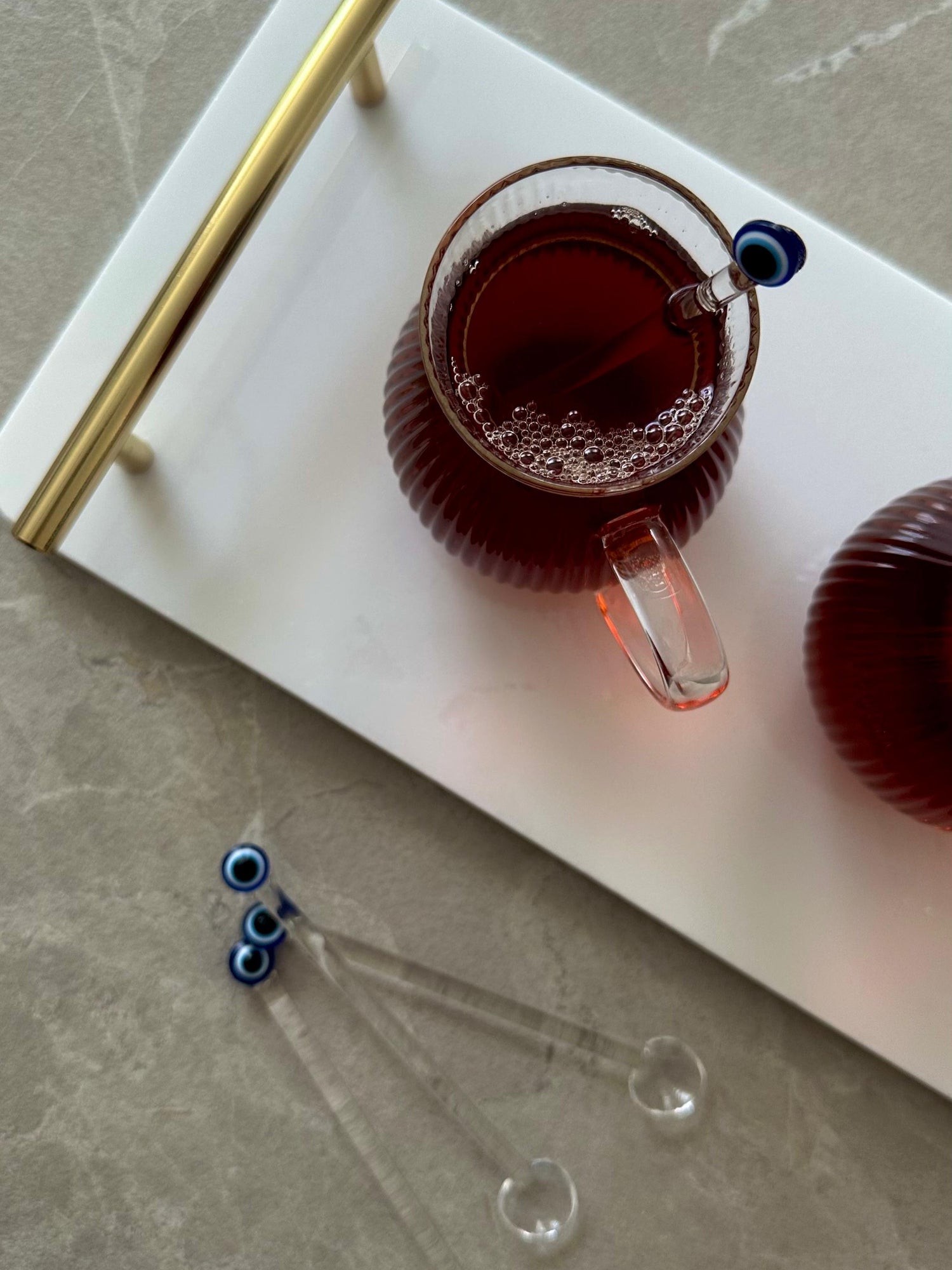 Cuillères à café en verre Nazar, lot de 6