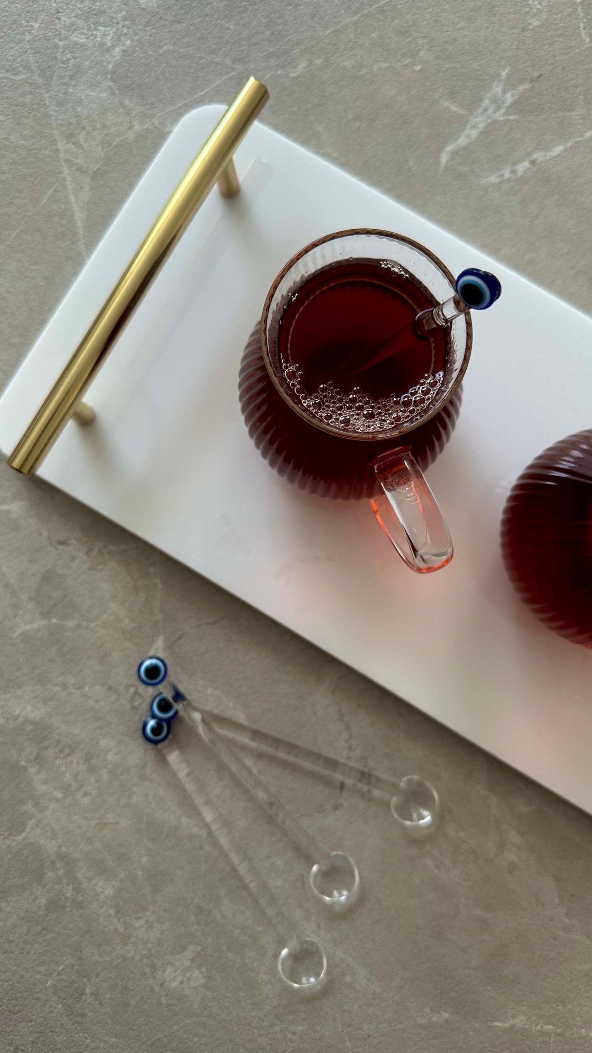 Cuillères à café en verre Nazar, lot de 6