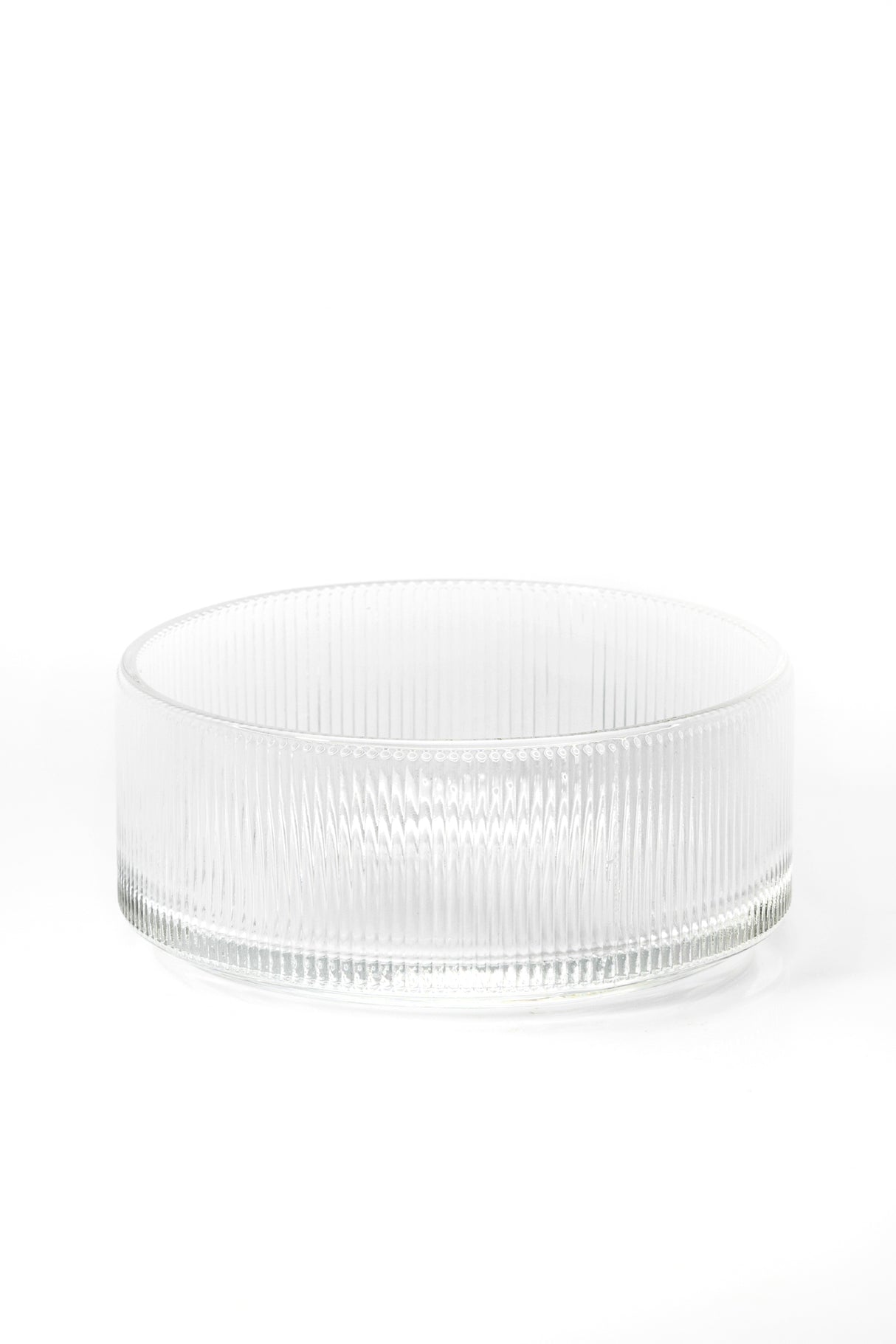Grand bol en verre rainuré
