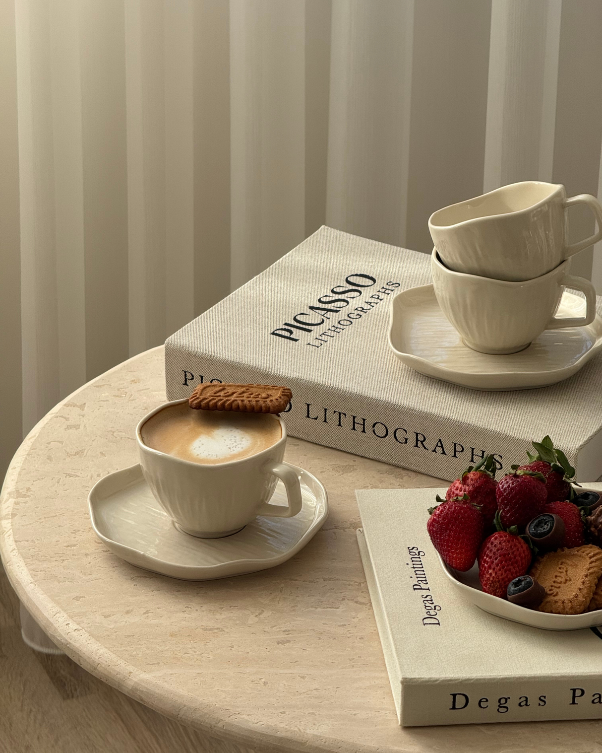 Cermico Beige Kaffee-Set