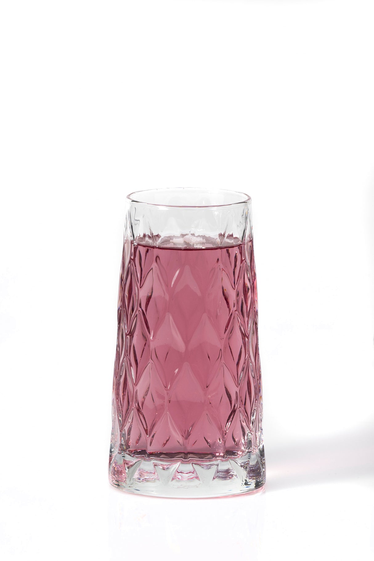 Leafy drinking glass long set of 4