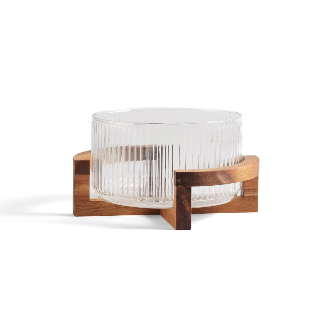 Akazienholz Stripe Schale