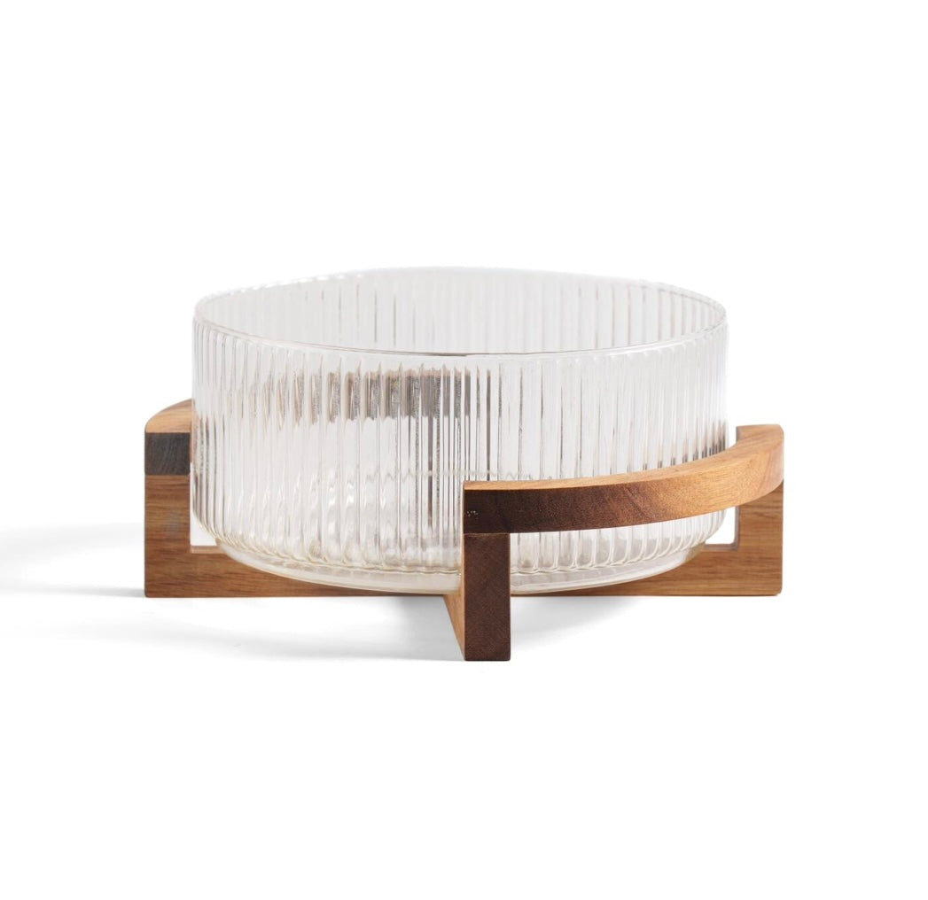 Akazienholz Stripe Schale