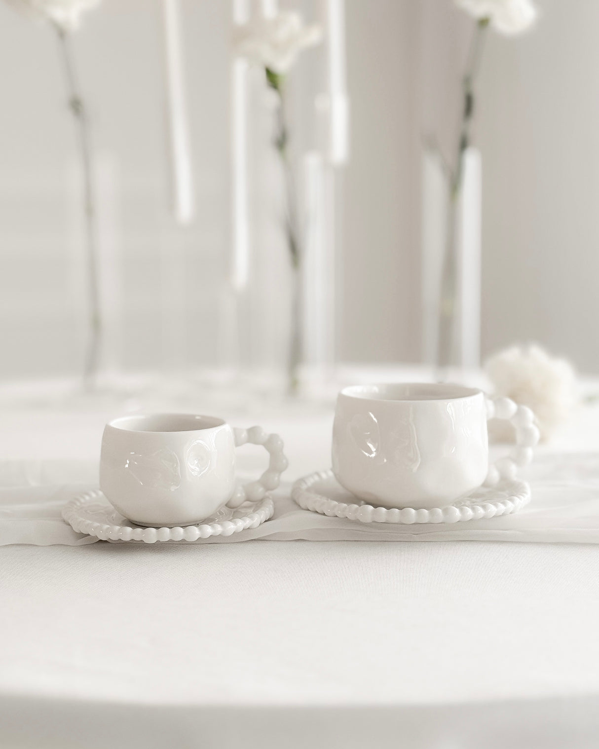 Pearly White Mokkatassen Set