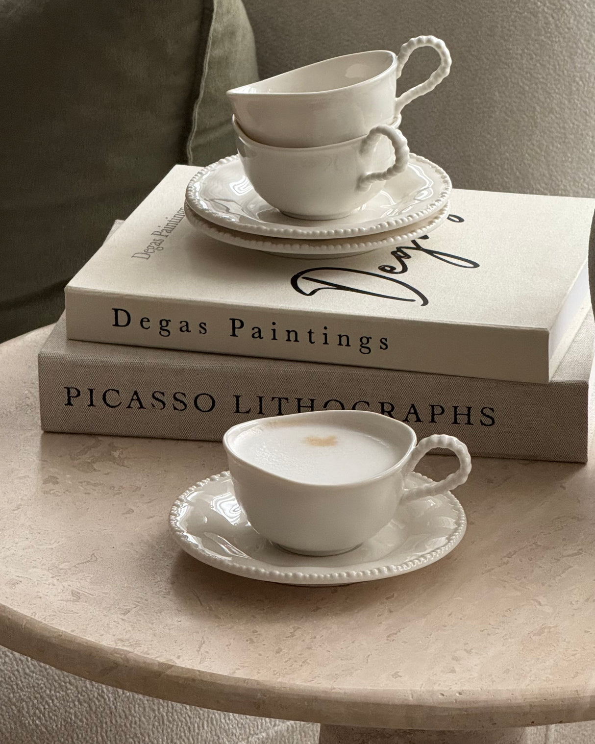 Pearl White Kaffeetassen Set