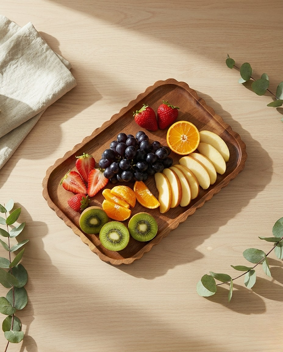 Akazienholz Servierplatte Flori