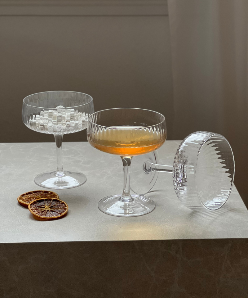 Riffle Champagne Cocktailglas 2er Set
