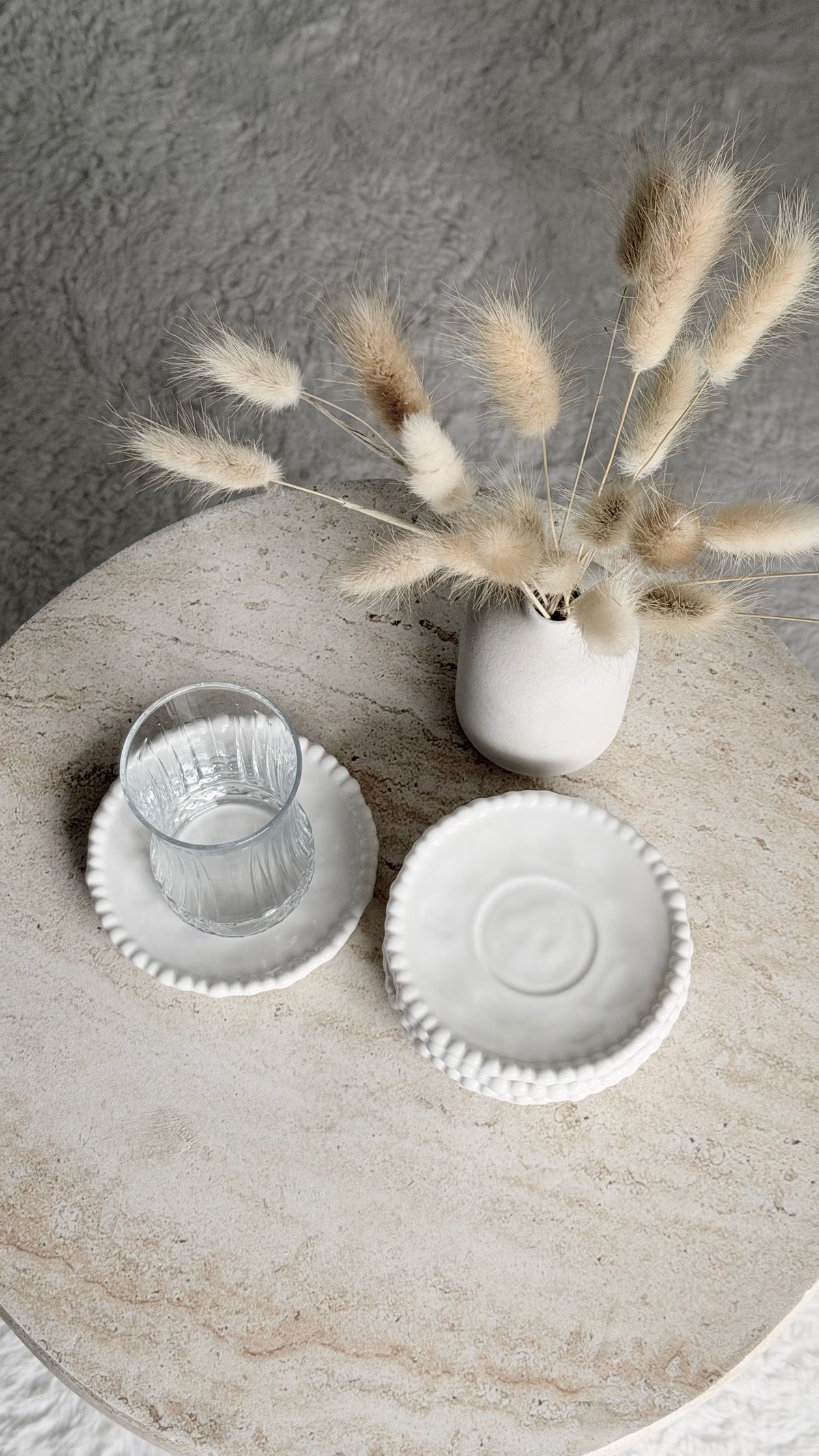 Pearly White Tee Untersetzer 6er Set