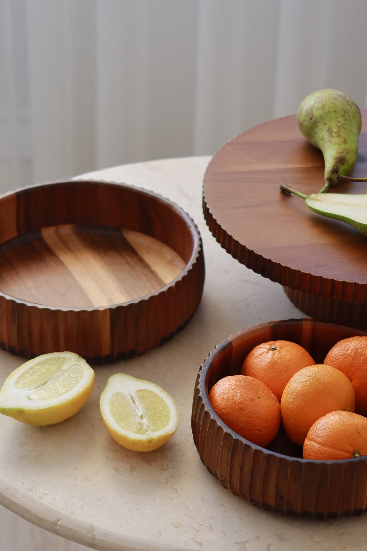 Akazienholz Stripe Bowl