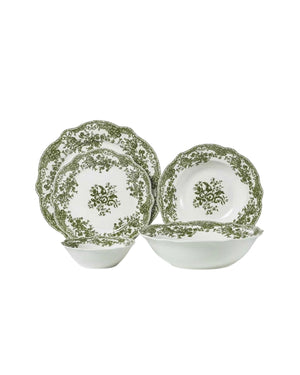 Vintage Green Teller - Set 25-Teilig
