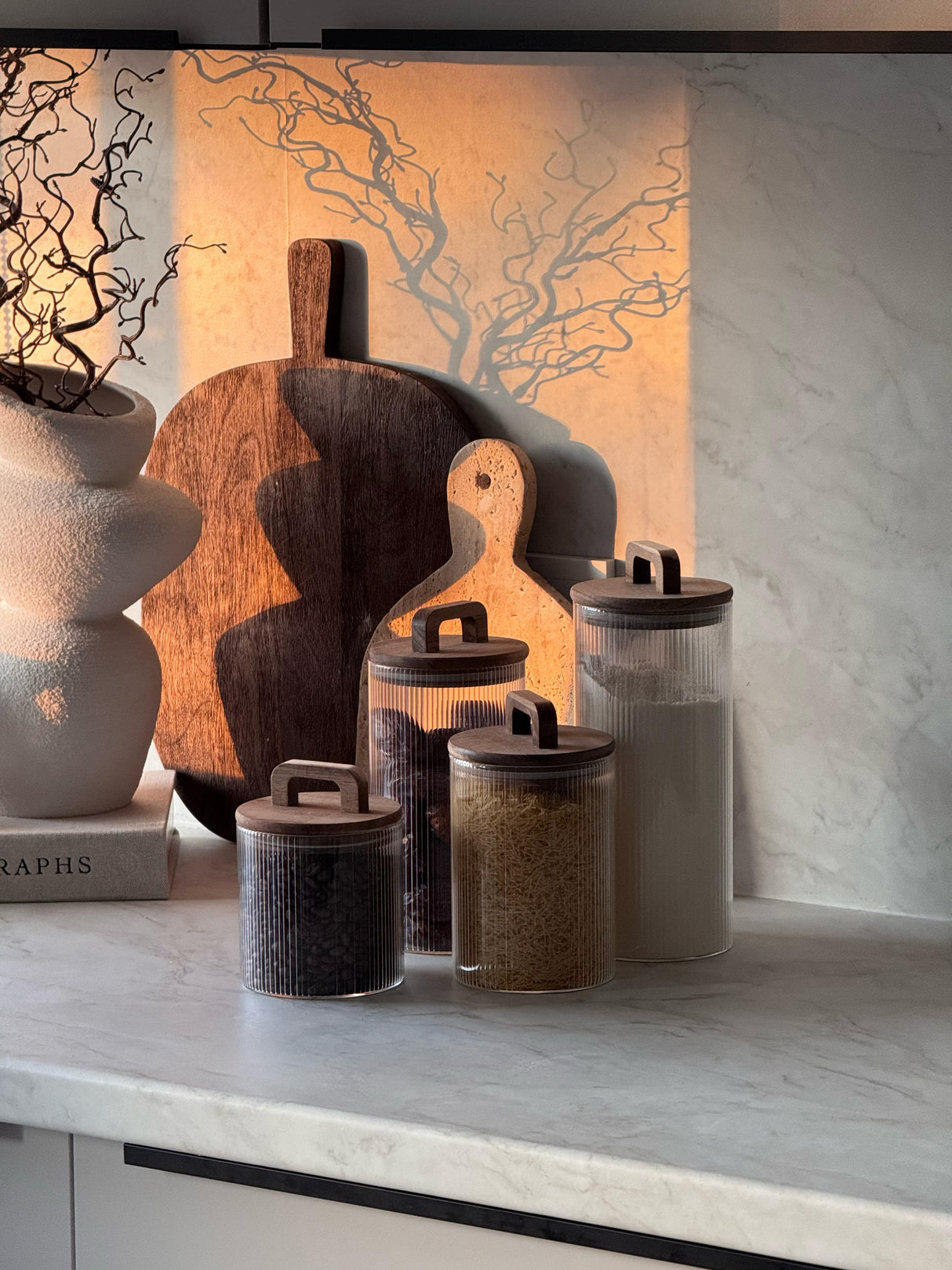 Riffle Vorratsdose mit Henkel