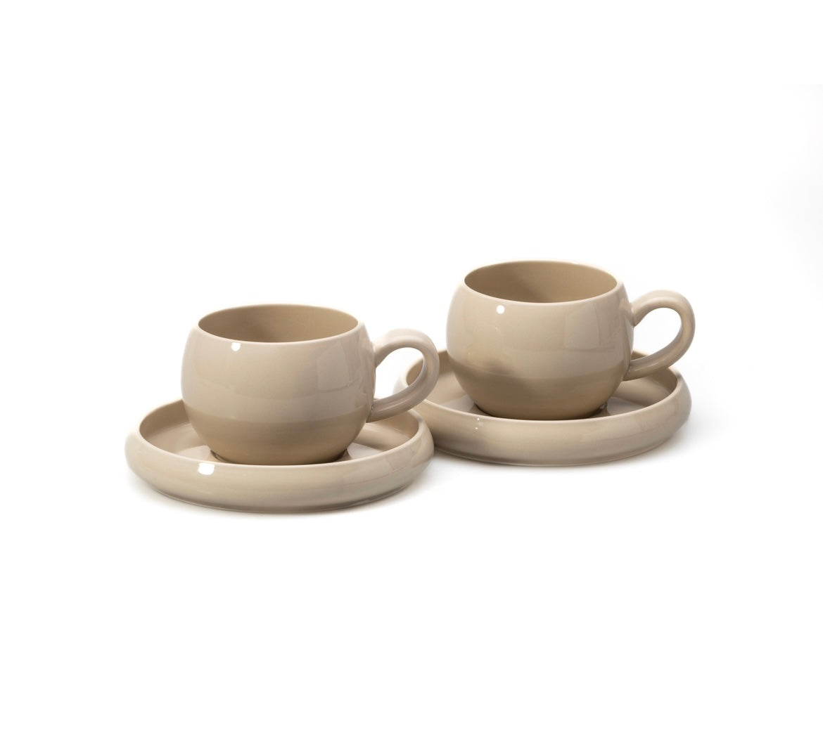 Lissa Bonna Beige Mokka Tassen Set für 6 Personen