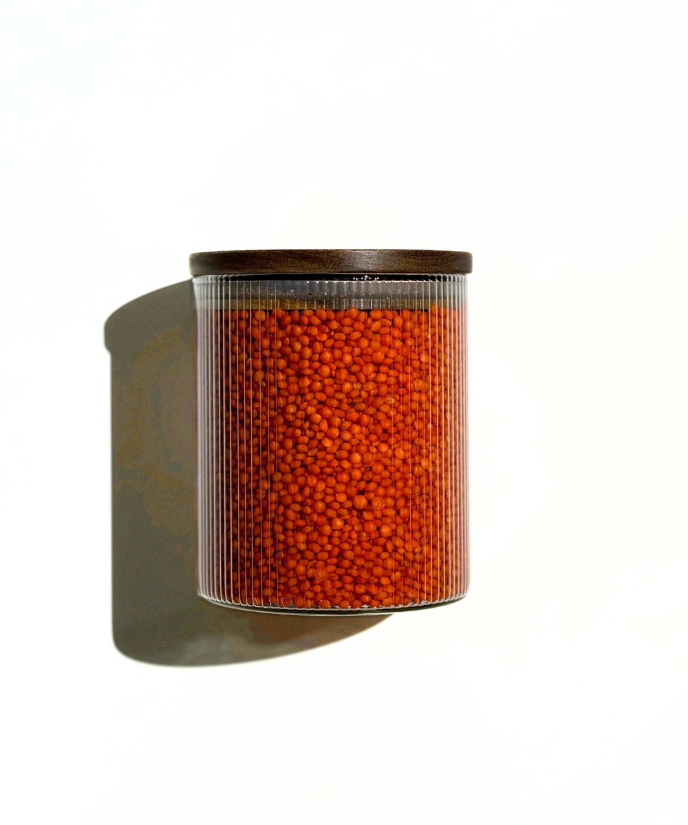 Vorratsgläser Stripe Akaziendeckel 2er Set