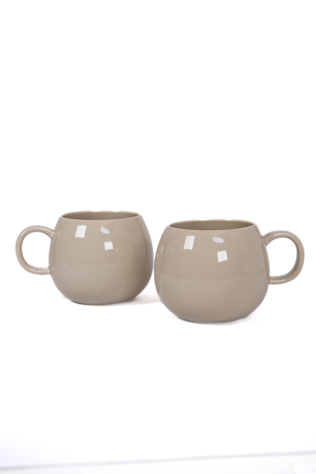 Bondy Beige Große Kaffe Tassen 2er Set