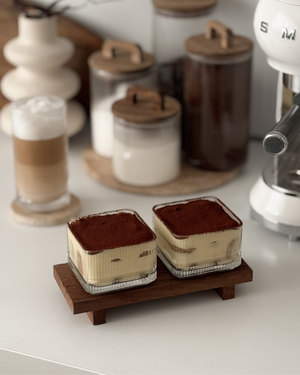 Rillen Glas Schale Kare 6er Set