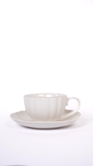 Lotus White Kaffee-Set für 6 Personen