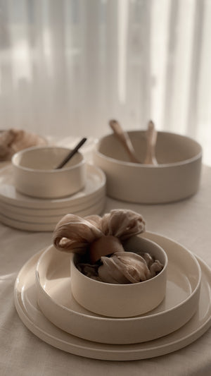 Granit Beige Teller-Set 25-teilig