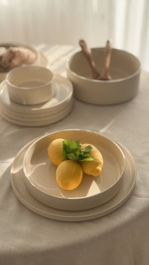 Granit Beige Teller-Set 25-teilig