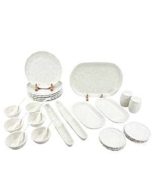 Pearly White Breakfastset 31-Teilig