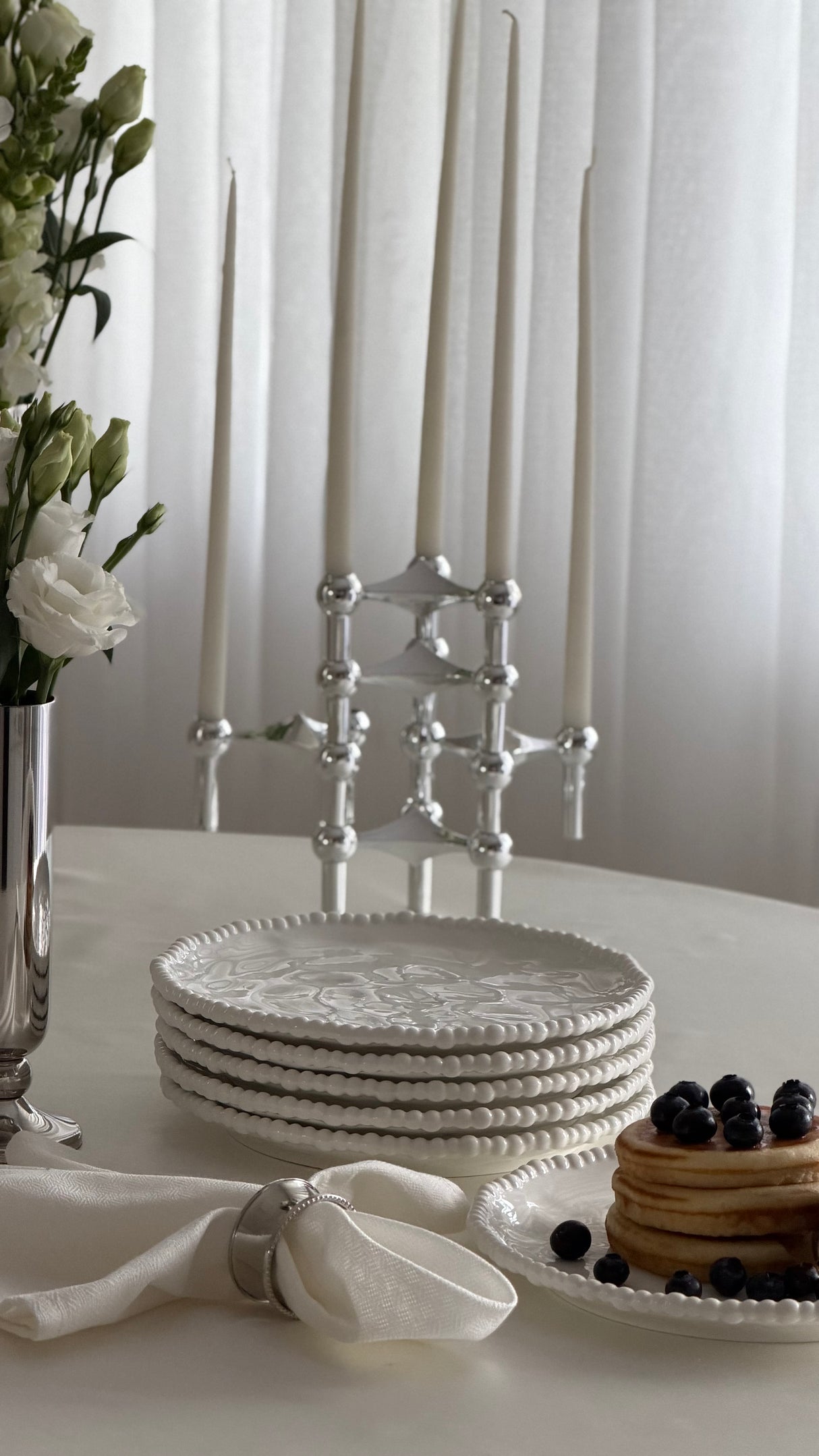 Pearly White Kuchenteller 6er Set
