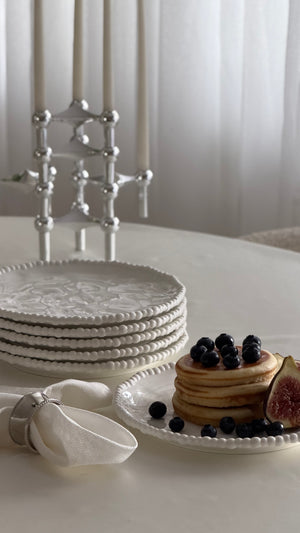 Pearly White Kuchenteller 6er Set