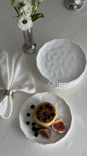 Pearly White Kuchenteller 6er Set