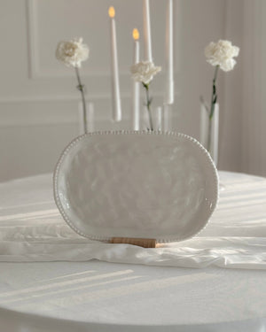 Pearly White Servierplatte 30x20cm