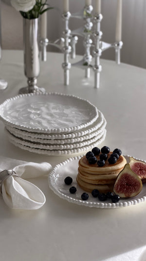 Pearly White Kuchenteller 6er Set