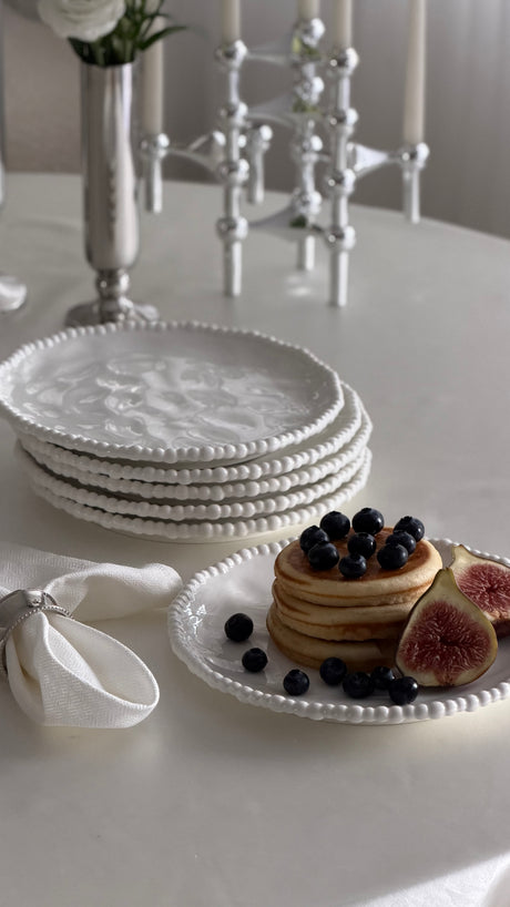 Pearly White Kuchenteller 6er Set