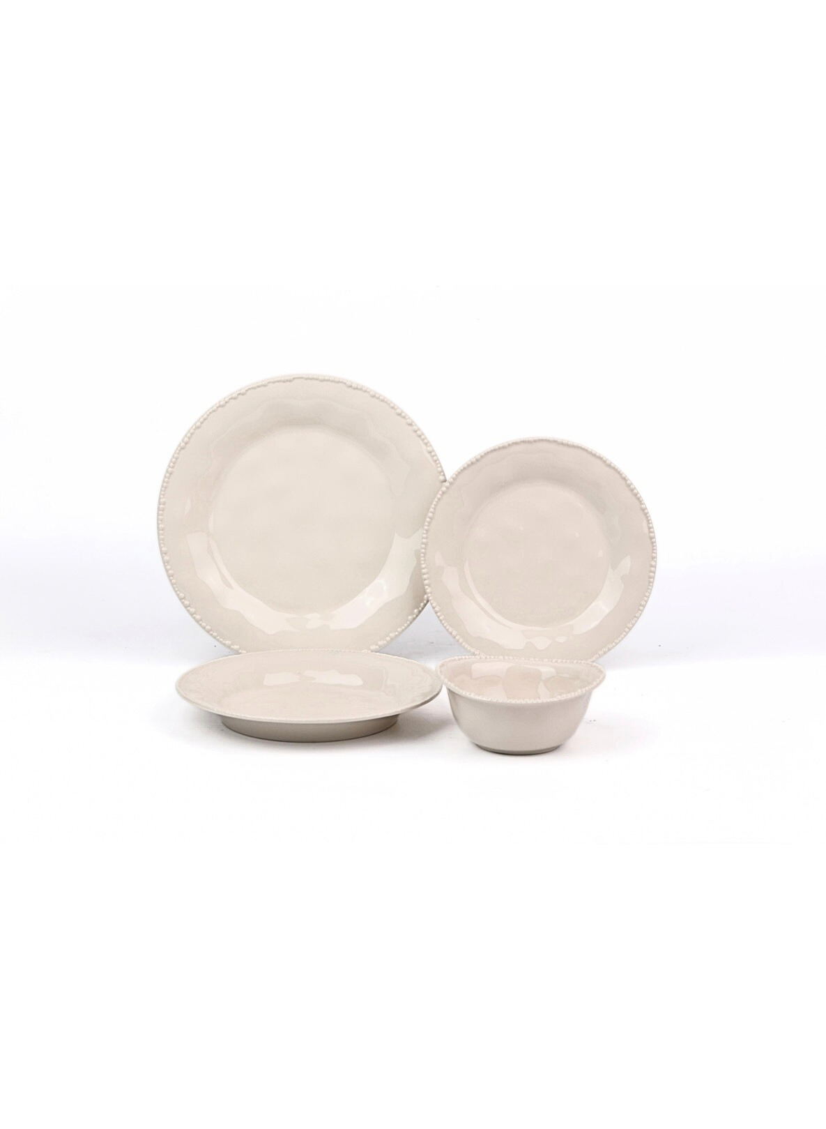 Pearl Teller-Set Beige 24-teilig