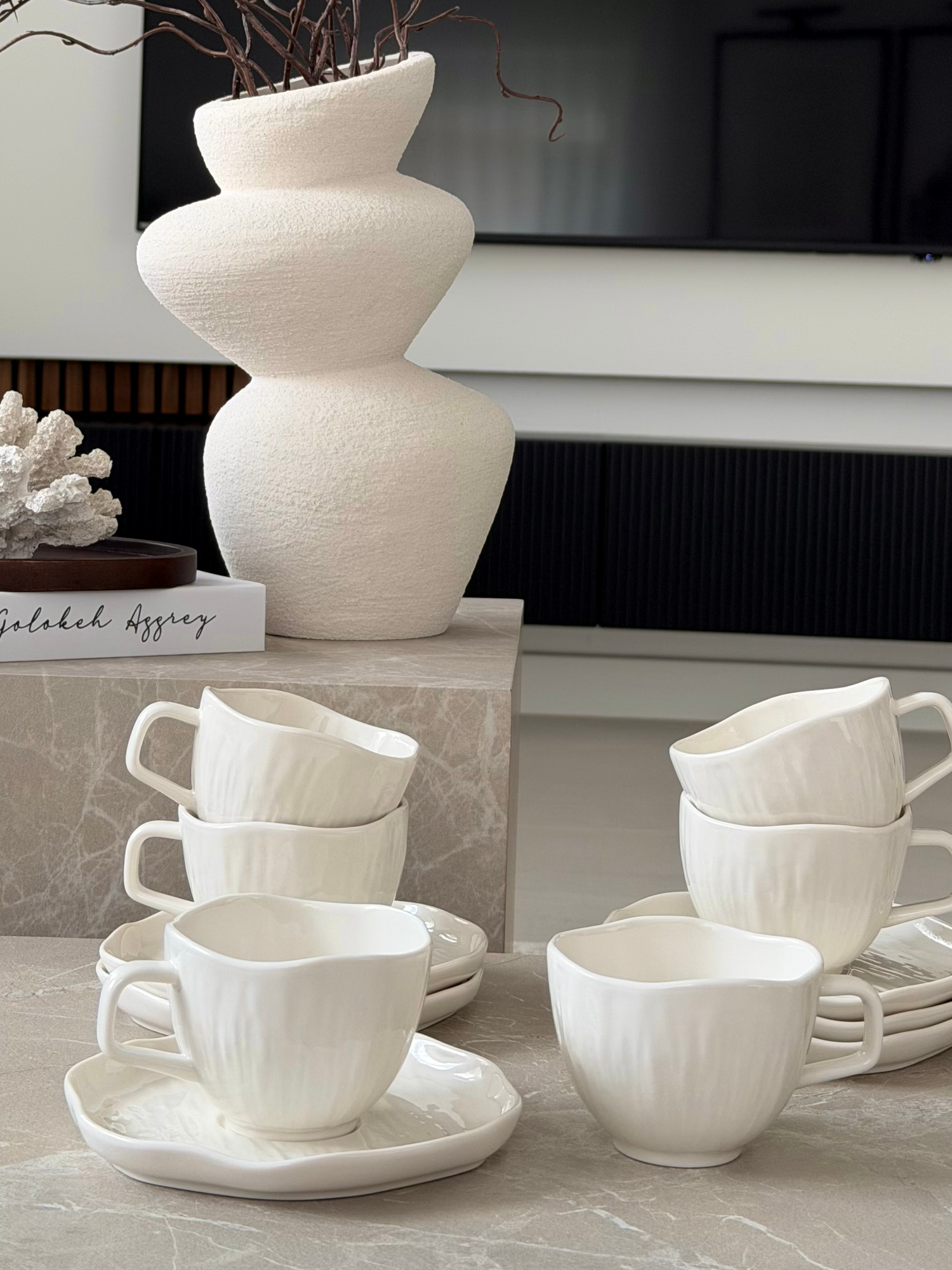 Cermico White Kaffee-Set – Eka Store