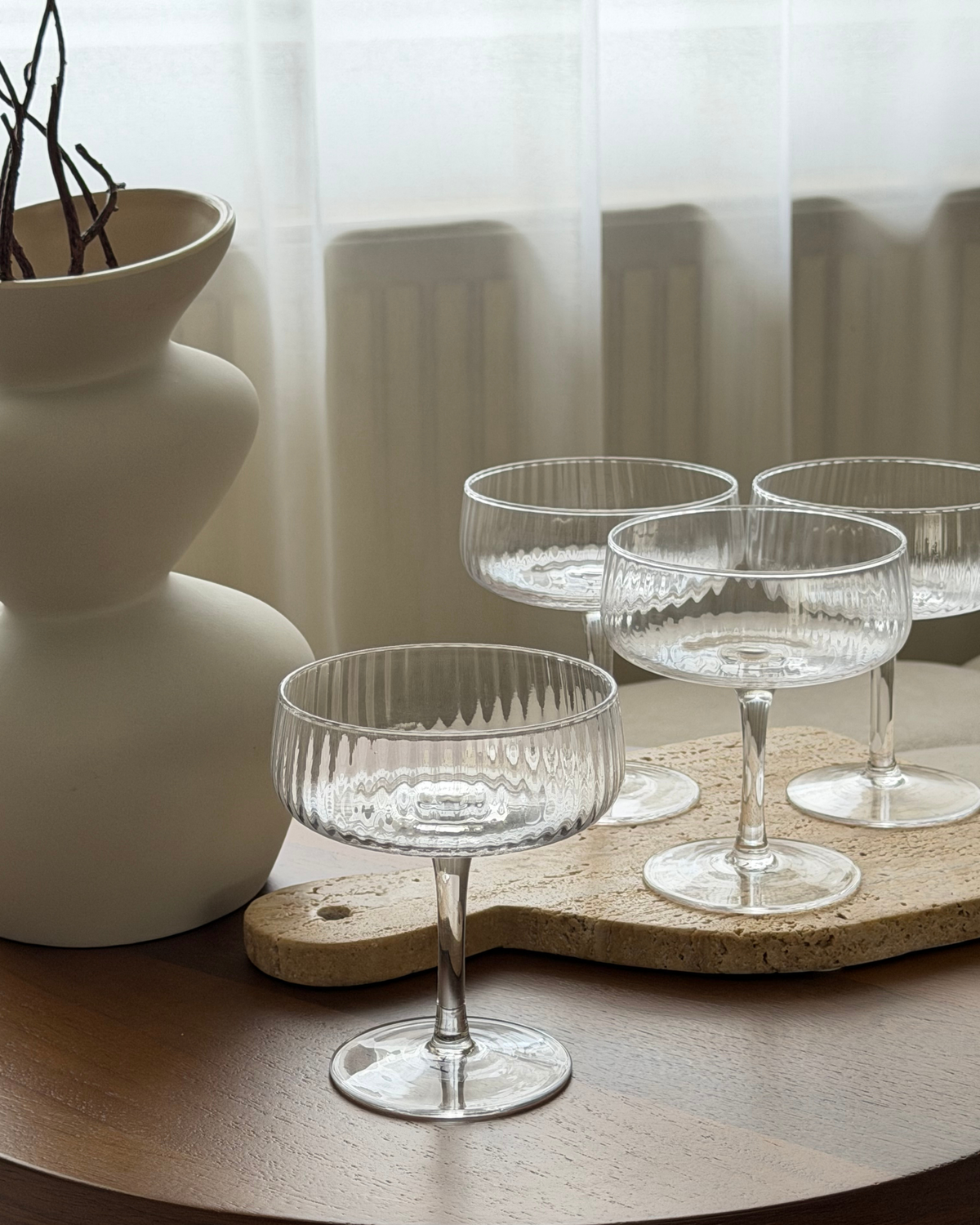 Riffle Champagne Cocktailglas 4er Set
