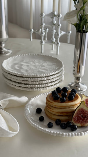 Pearly White Kuchenteller 6er Set