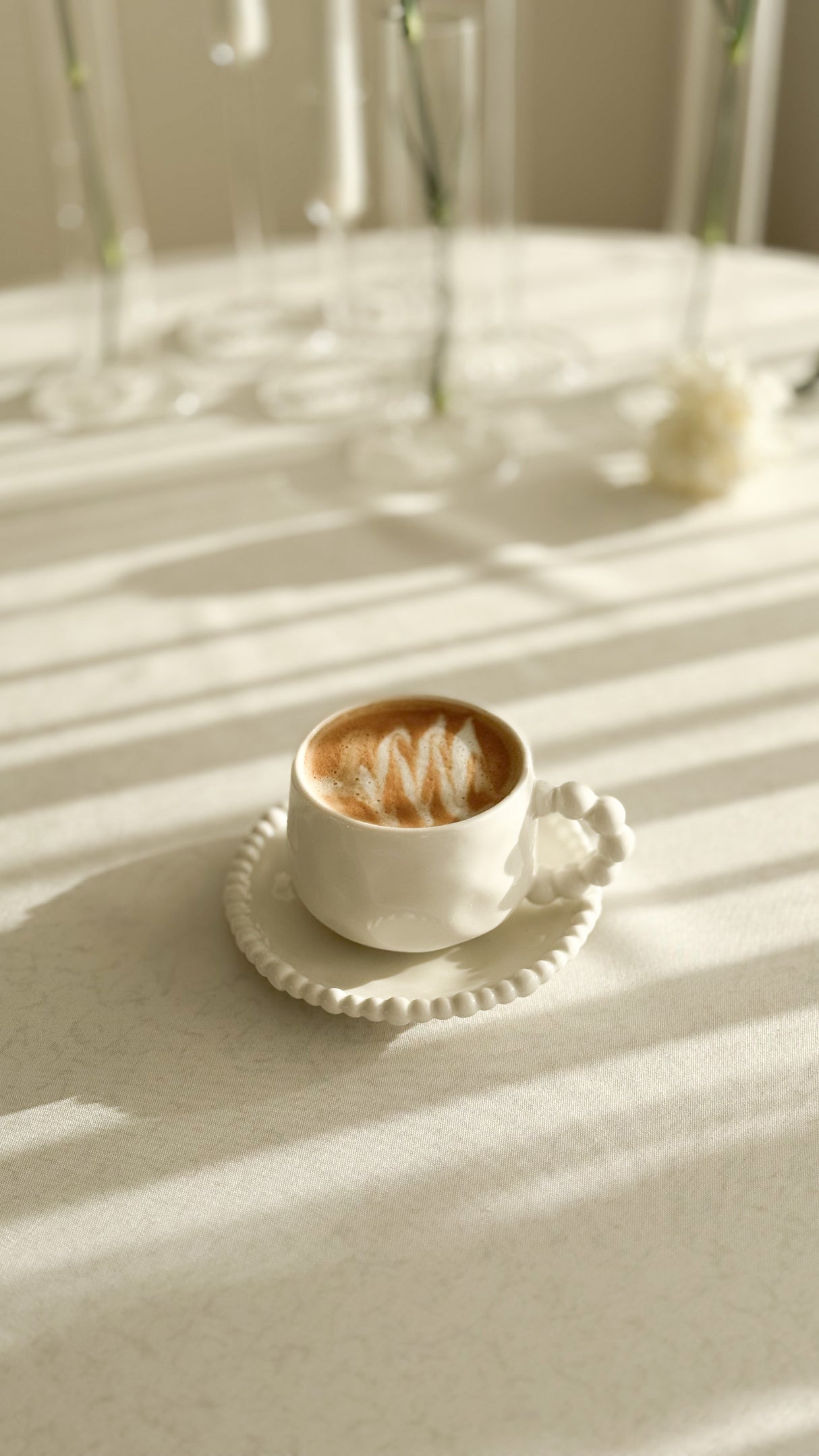 Pearly White Kaffeetassen Set