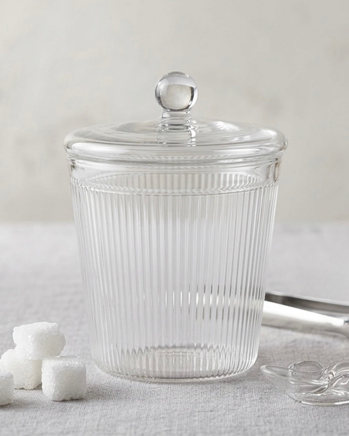 Riffle Borosilikatglas Zuckerdose