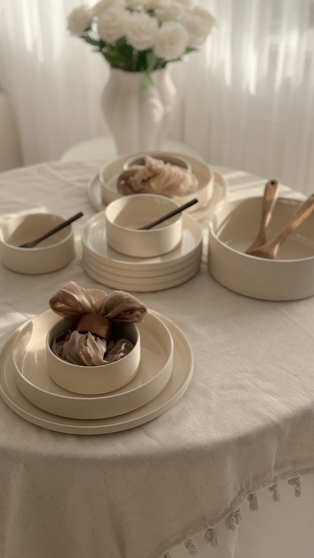 Granit Beige Teller-Set 25-teilig